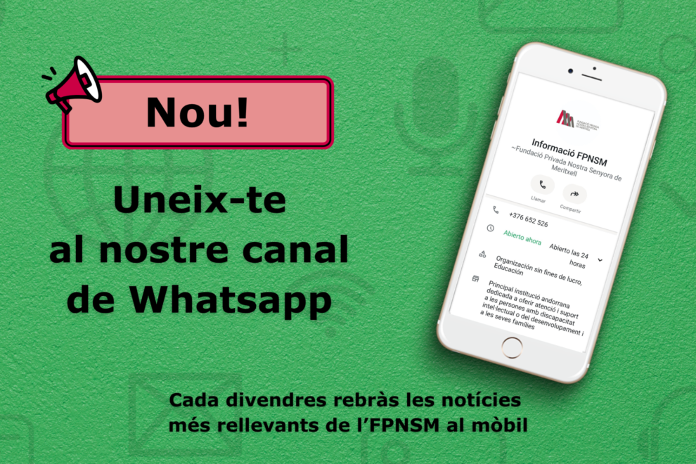 Creativitats canal Whatsapp FPNSM